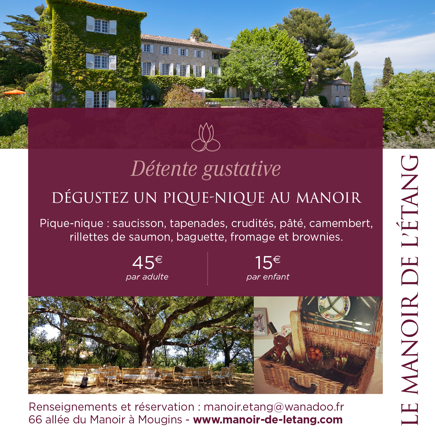 Lire la suite à propos de l’article Dégustez un pique-nique au manoir